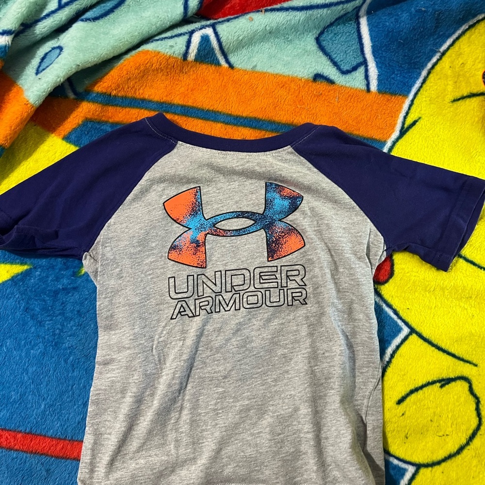 Under Armour Kids' Navy and Gray Graphic Tee